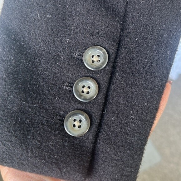 Eddie Bauer Wool Blend Classic Button Down Crop Blazer Coat Jacket Pockets P8 - Picture 4 of 7